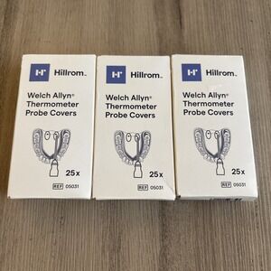 Welch Allyn 25X 3 Boxes Thermometer Probe Covers #05031 New Sealed Boxes